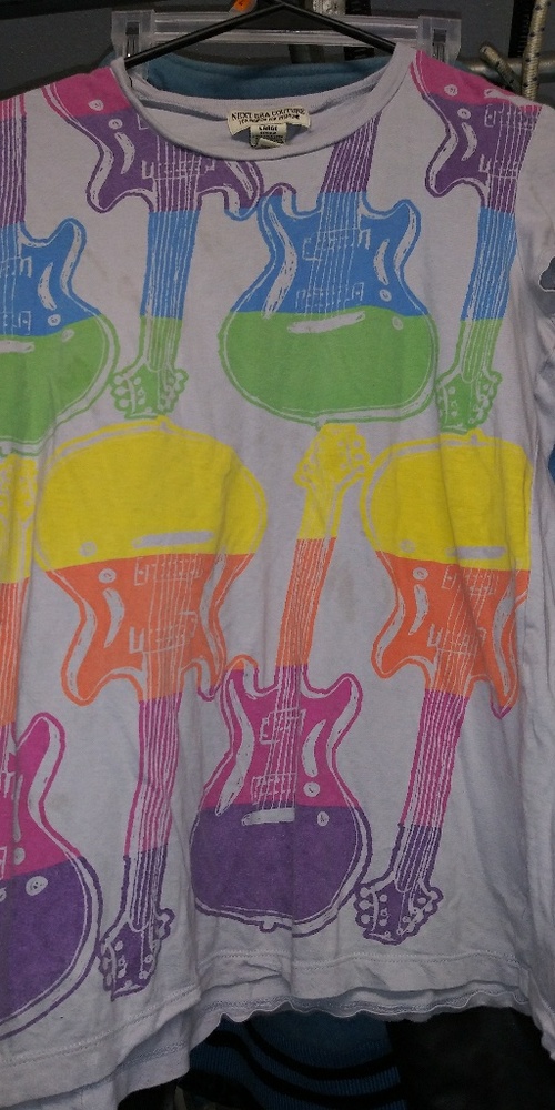 Next Era Couture womens colored guitar shirt